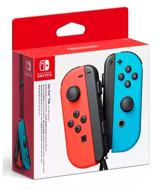 Joy-Con Nintendo Switch rouge et bleu néon