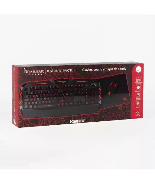 Kit complet de gaming clavier souris tapis de souris rétroéclairé