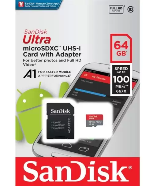 Carte Micro SD 64 Go SanDisk